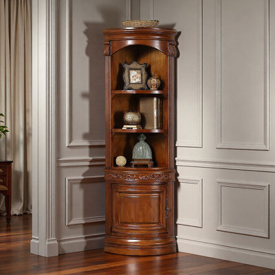 Armoire de coin à plusieurs niveaux de style américain