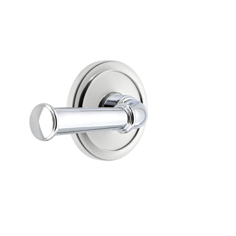 Passage de la rosette Grandeur Circulaire avec levier Georgetown, 2-3/8 po, Chrome brillant, Gauche