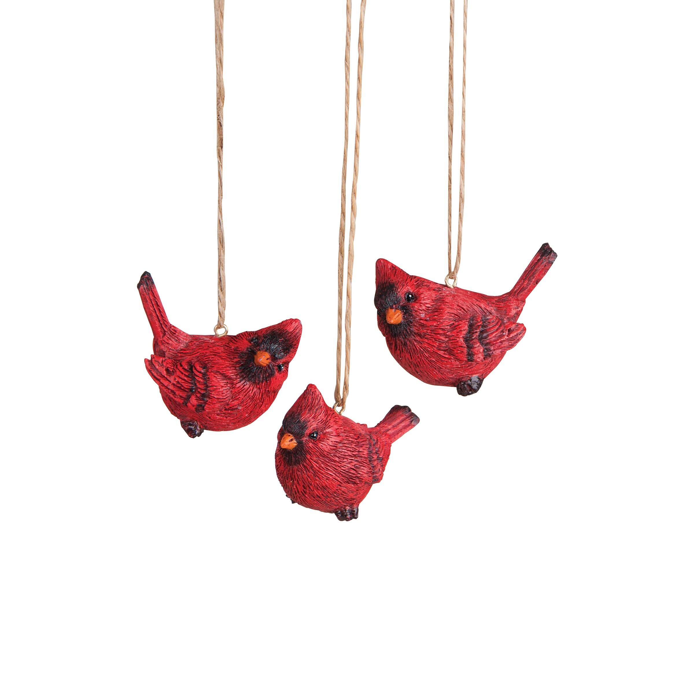 The Holiday Aisle® 3 Piece Cardinal Songbird Hanging Figurine Ornament ...