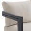 Canapé Sherrod - Gris foncé et beige oléfine avec 2 coussins