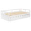 Lit de jour extensible avec couchette, lit de jour en bois avec couchette-797547418