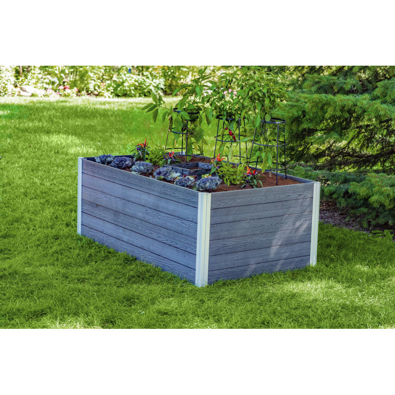 Lit de jardin surélevé en plastique Urbana, Gris, H 22 po x l 60 po x P 36 po