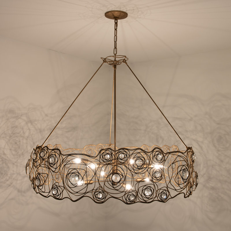 Lustre 8 lumières Ethereal Rose
