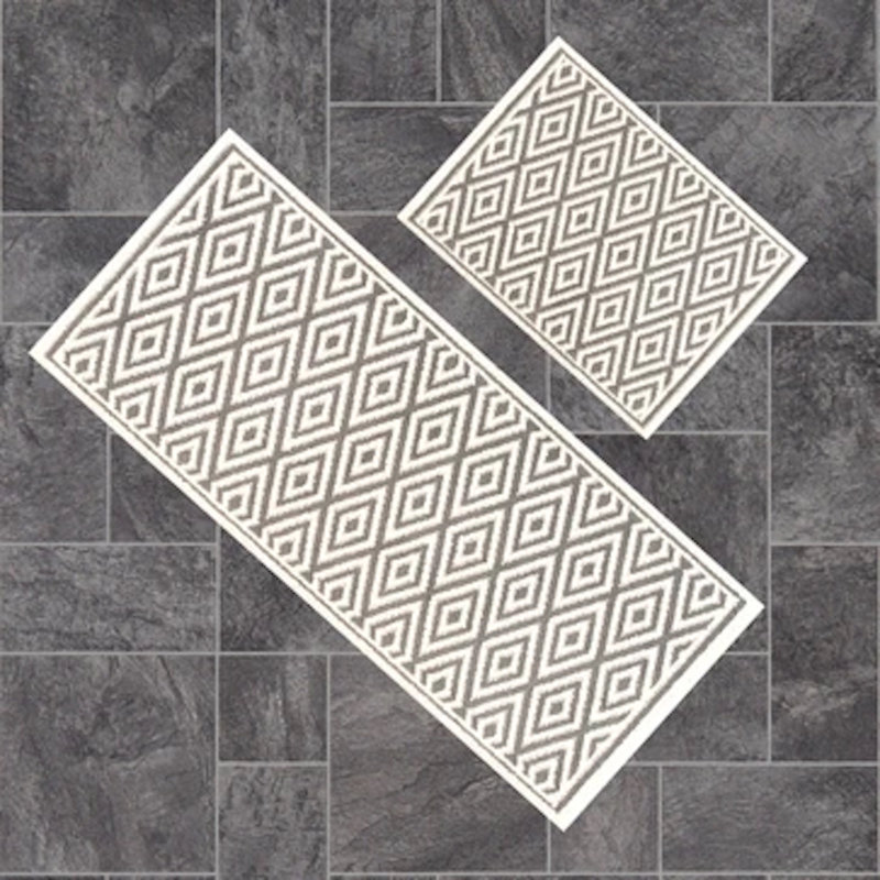 Ensemble de 2 tapis antidérapants lavables Idriz