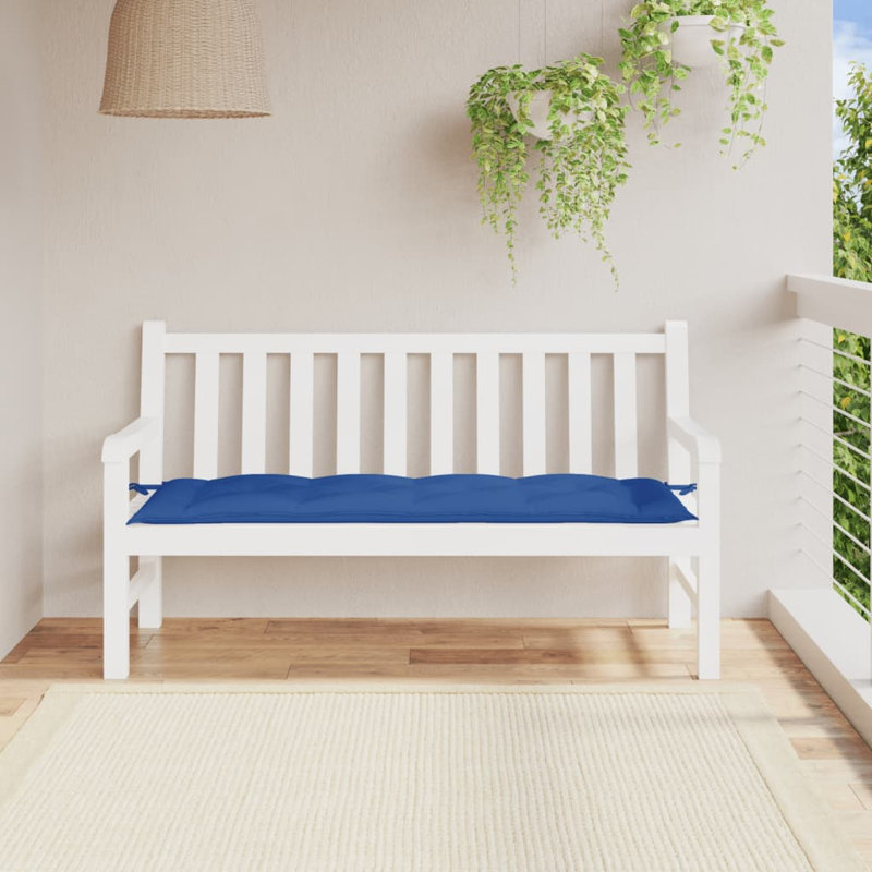Coussin de siège d'extérieur, Bleu, 59,1 po x 19,7 po