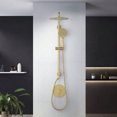 Dual Function Complete Shower System with Rough in-Valve