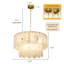 Lustre moderne à deux niveaux en verre nuageux, luminaire suspendu à 9 lumières avec chaîne dorée pour salle à manger, salon, hall d'entrée