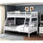 White Classic Twin Over Full Bunk Bed, Made Of Wood, Guard Rails And , Suitable For Guest Sleep Style Solid Wood Protection, Top-128992027-128992026