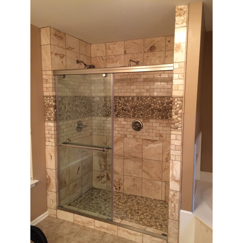 Zambezi Random Sized Natural Stone Mosaic Tile - 12" x 12" Java Tan/White Mesh Backed - 1 Sq. Ft.