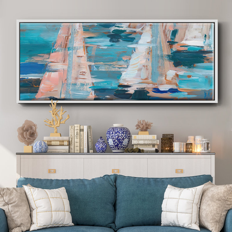 Pop Regatta I- Framed Canvas