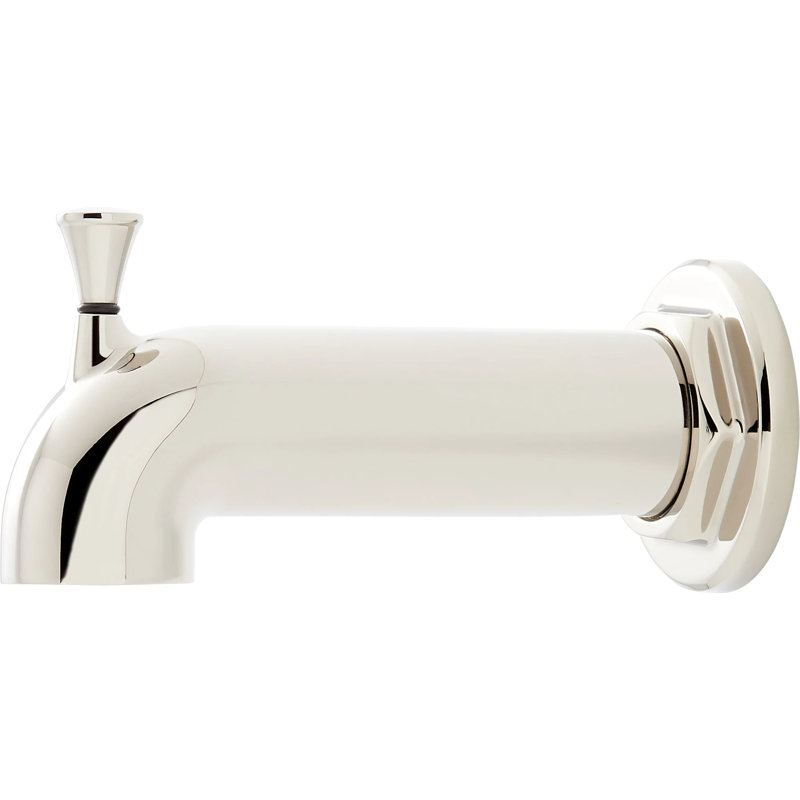 Gunther Tub Spout With Diverter - Polished Nickel, Polished Nickel