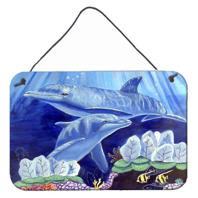 « dauphin under the sea » par lyn cook, reproduction de peinture sur plaque