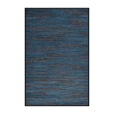 Machine Washable Abstract Gray Area Rug