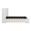 Elegant White Fabric Upholstered Bed with Tall Headboard-1799208271