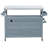 50'' Outdoor Solid Wood Kitchen Island Cart, Rolling Bar Cart, Grill Cart, Farmhouse Outdoor Grill Table With Stainless Steel Top, Spice Rack, Towel Rack For Kitchen&Bbq-104940894