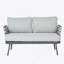 Causeuse et table en acier, gris