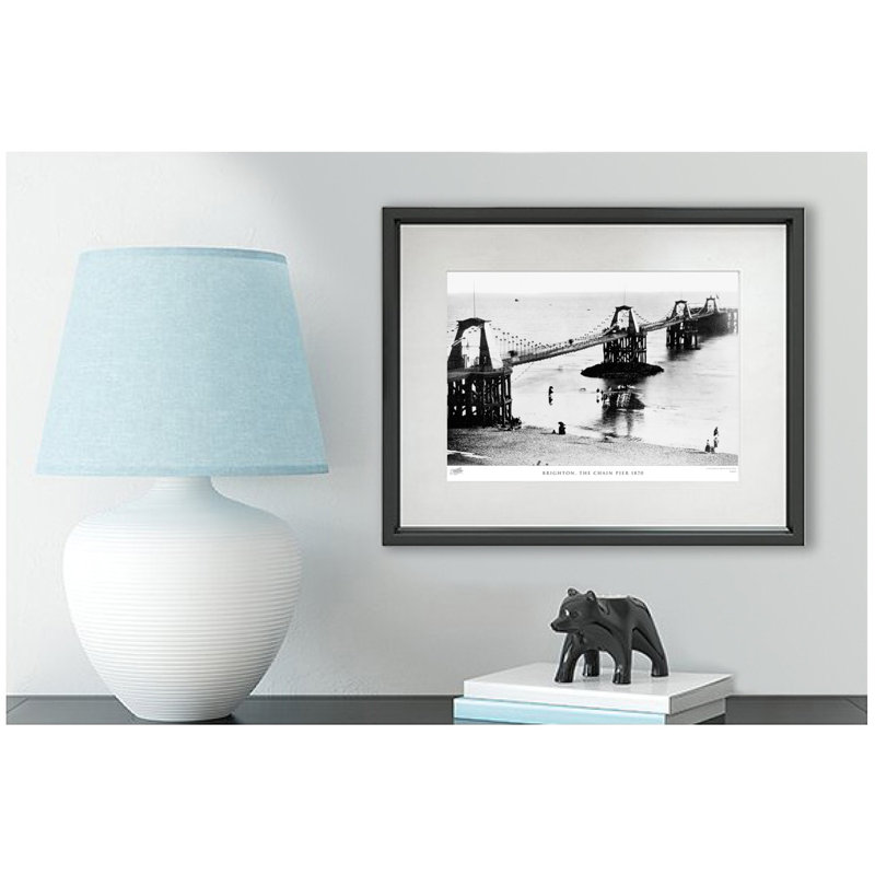 Brighton, The Chain Pier 1870 by Francis Frith - Single Picture Frame Print, 60cm H x 80cm W x 2.3cm D