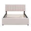Lit plateforme tapissier avec lit gigogne, tête de lit lumineuse et port USB-1517373131-1517373121