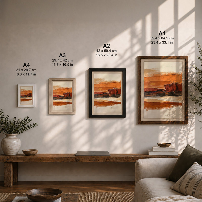 1 Piece Wall Art, A1 - 84.1 x 59.4 cm, Oak