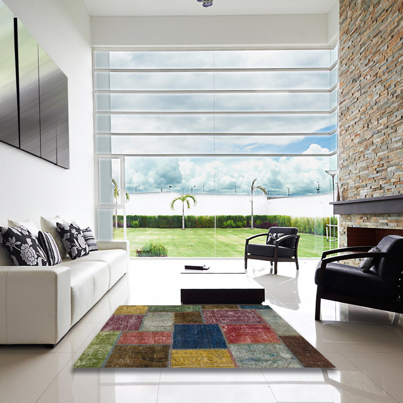 Abstract Indoor Rug, Square 4'
