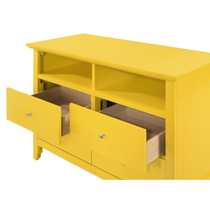 Hammond 4 Drawer Media Chest, Yellow
