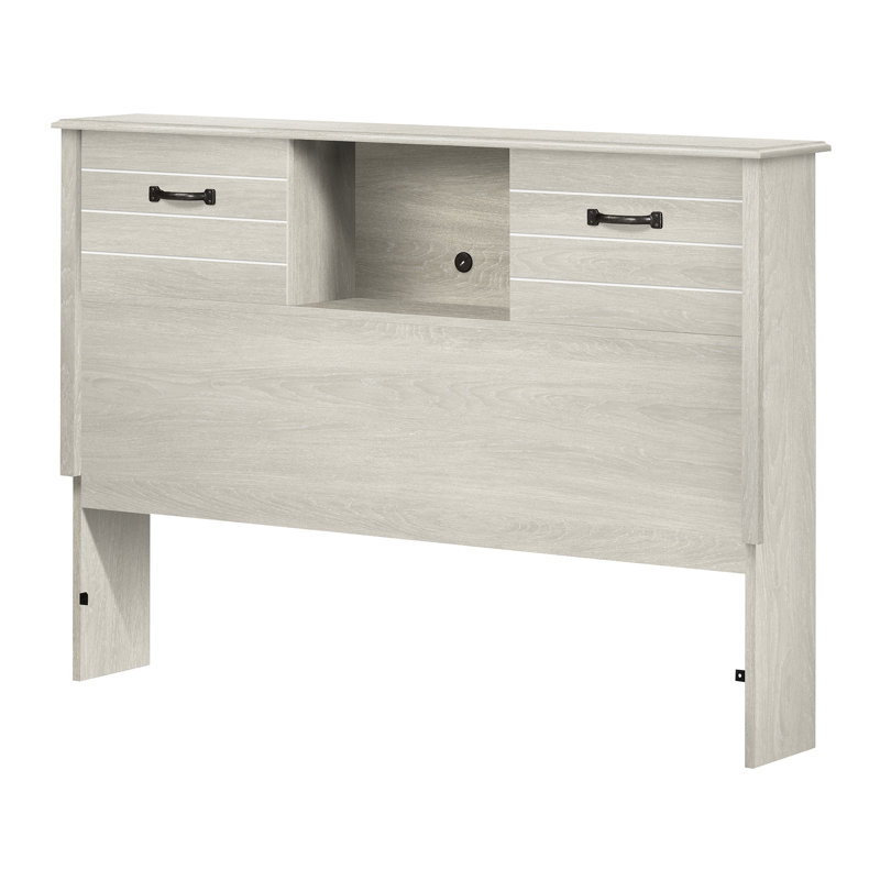 Cubby Bookcase Headboard, Full/Double, Winter Oak