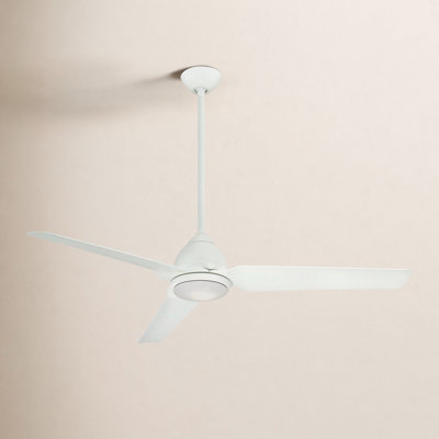 54" Java 3-Blade Outdoor LED Propeller Ceiling Fan with Remote Control and Light Kit Included