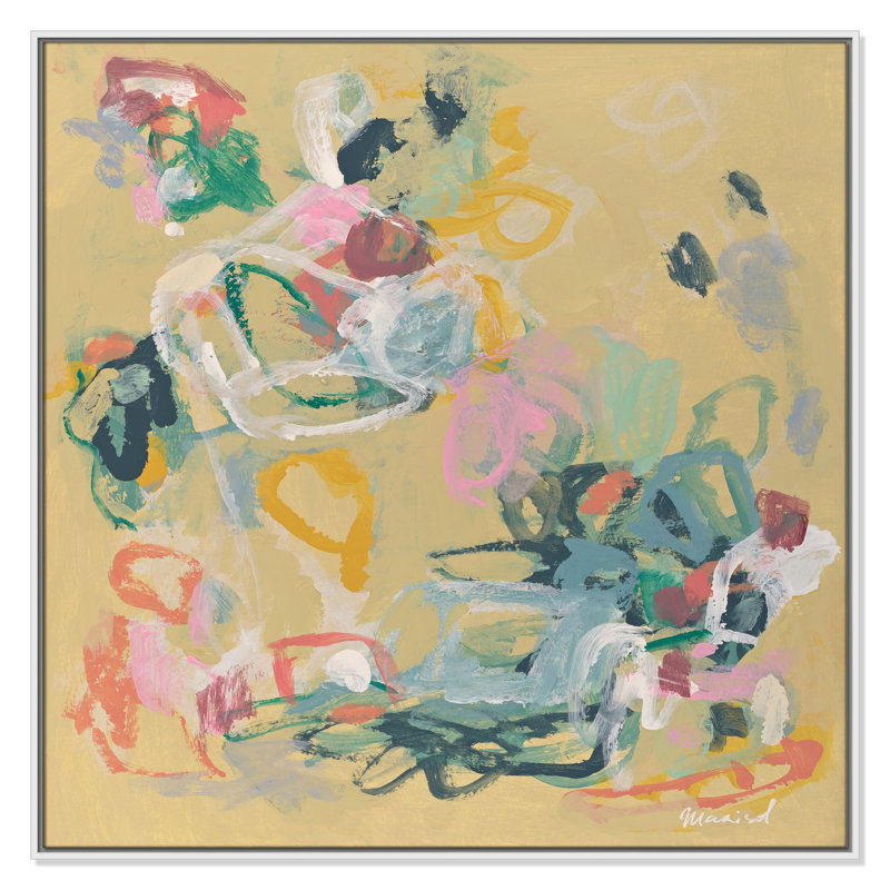 «Living In Colours», reproduction carrée par Marisol Evora, H 41,5 po x l 41,5 po, Blanc