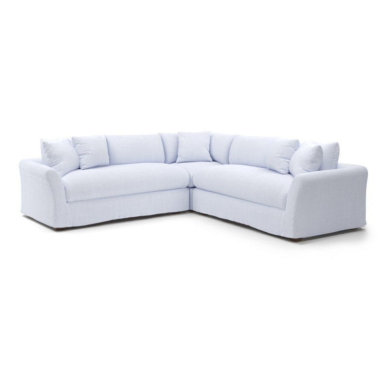Canapé modulaire 2 L Studio, Mélange de polyester blanc