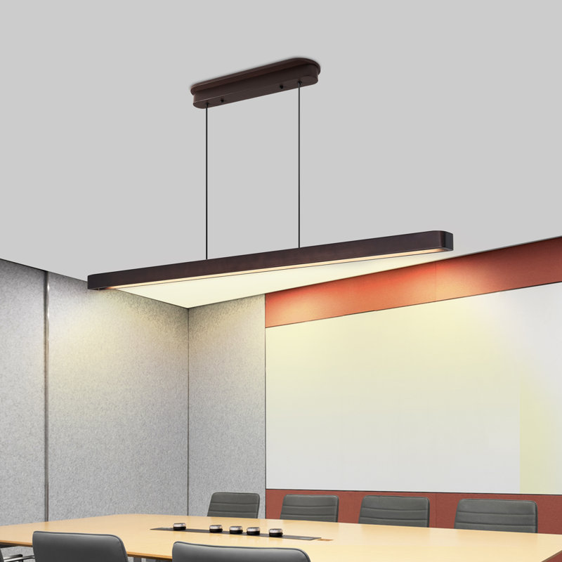 Modern LED Chandelier with Adjustable Height and Remote Control Dimming, 63'' H X 51.2'' W X 2.4'' D