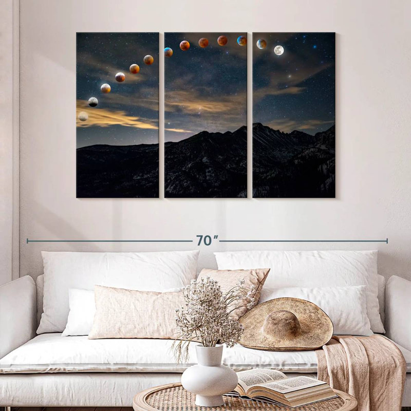 Phases lunaires d'Oberle sur Longs Peak, H 20 po x l 33 po