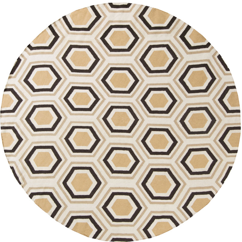 Mattson Wool Geometric Indoor Rug, Round 8'