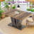 47" Wooden Dining Table Farmhouse Kitchen Table for 4-6-1995242900-1995242902