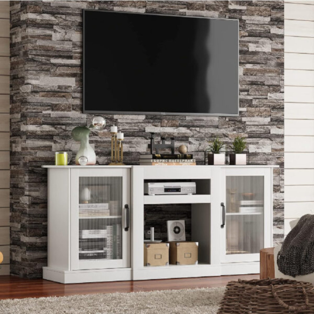 Wren Decors White Retro TV Console Cabinet | Wayfair