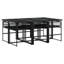  Garden Dining Set Black, Cream White