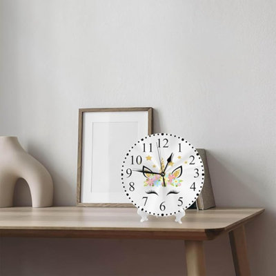 Horloge murale licorne avec paillettes horloge murale 10 po