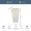Tall Planter with Drainage Holes, Frostproof Outdoor Plant Pot, Concrete Effect Tall Tapered Planter-1723623151-1716494012