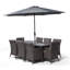 Karcher 8 - Person Patio Dining Set Umbrella Hole Included Rectangular Table with Cushions Included