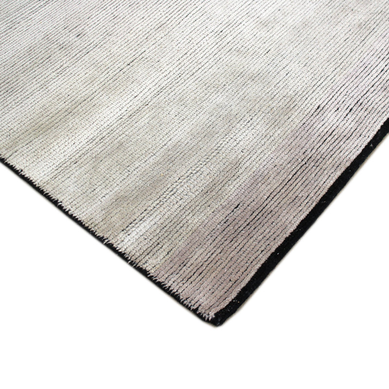 Ivory Charcoal Contemporary Wool Rug - 8'2" x 10'