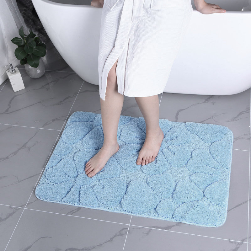 Tapis pour salle de bain Kainin, Bleu, L 24 po x L 36 po
