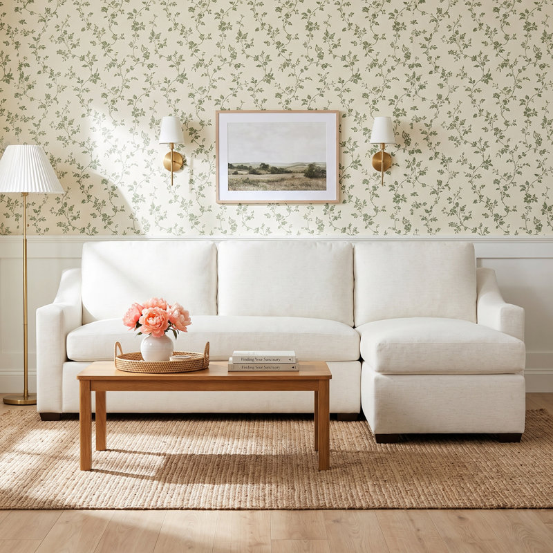 Cranbrook Upholstered L-Shaped Sectional, Right Hand Facing, Apollo Alpaca Boucle
