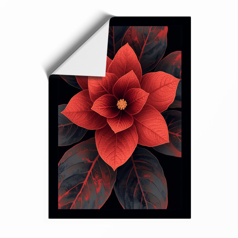 Crimson Bloom Botanical - Print, Unframed, A4 - 29.7 x 21.0 cm