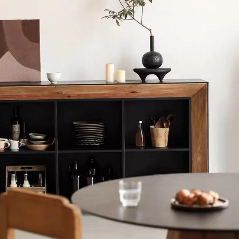 Zen-style side cabinet, 41.34" H x 62.99" W x 15.75" D