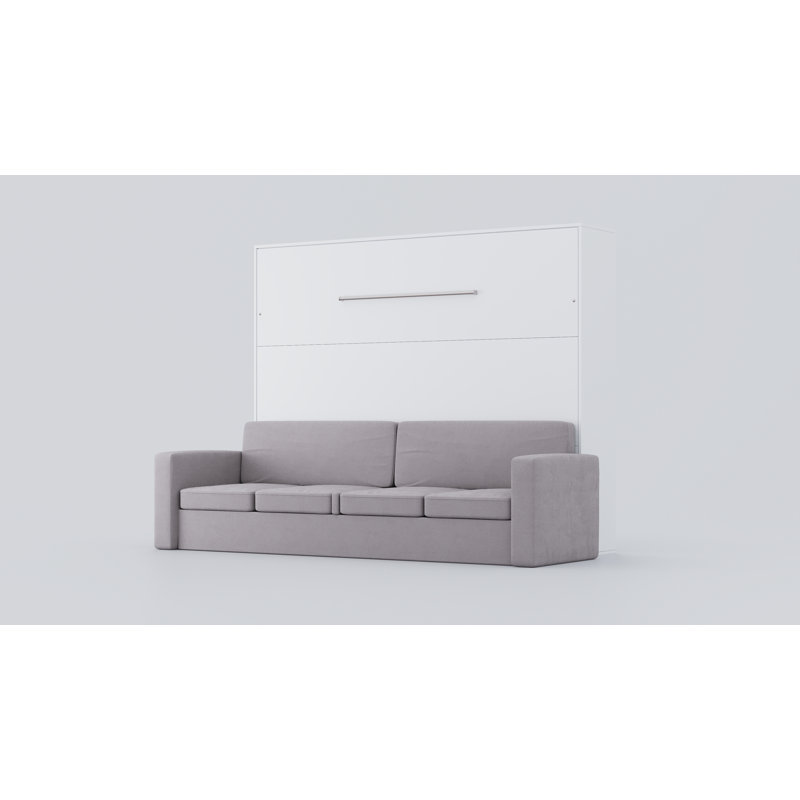 Maialen Upholstered EU Double - 140 X 200 Cm Bed, White Matt/White Matt, Beige
