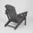 HDPE Folding Adirondack Chair With Dual Cup Holder - Composite Adirondack Chair With Wood Texture- ,Gray-1432210270