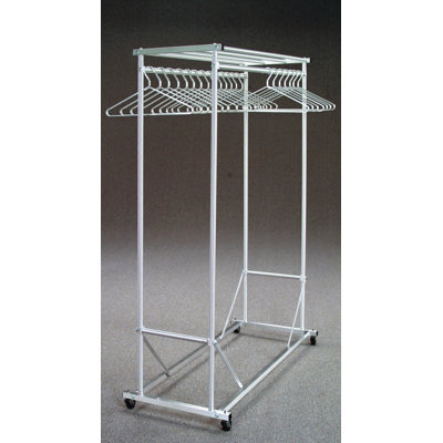 60'' Metal Adjustable Rolling Clothing Rack