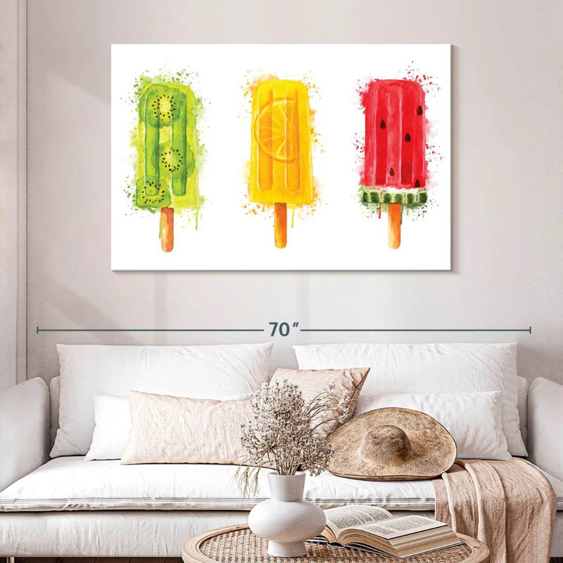 Yarlin Fruity Popsicles Splatter, 32" H x 48" W