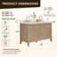 Ensemble de meuble-lavabo double 54 po en chêne naturel avec miroir Cerrito-1155162103