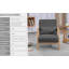 Canapé confortable de style Mid-Century moderne avec fabrication en bois robuste-40180003