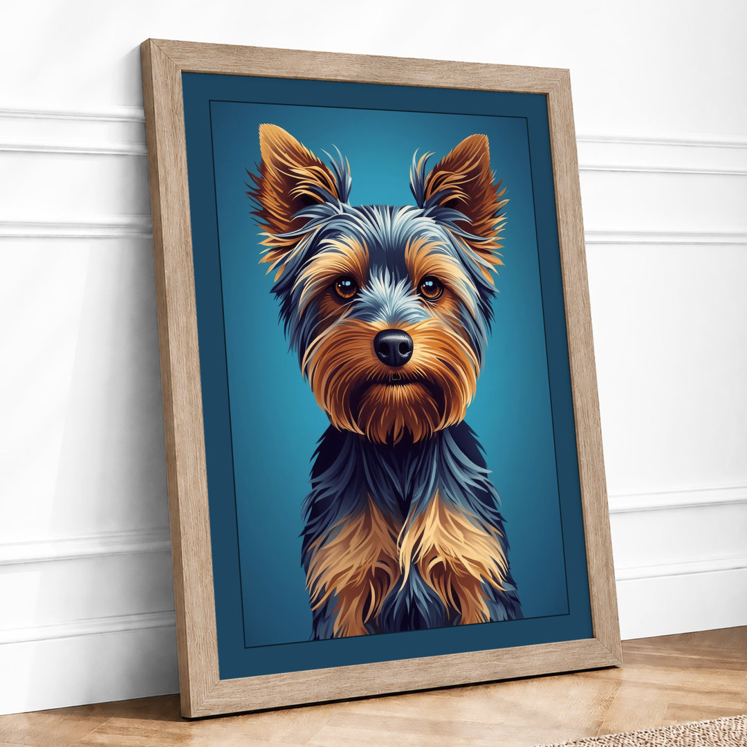 Portrait of a Yorkshire Terrier Modern - Framed Print
